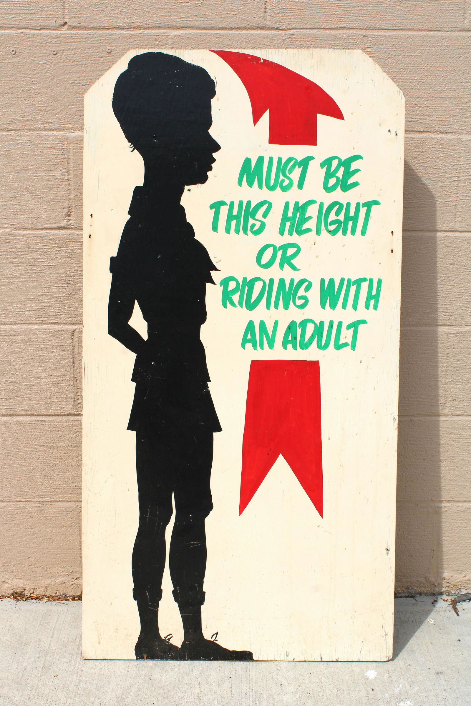 4FT "You Must Be This Tall" Painted Amusement Park Sign (1 of 1)