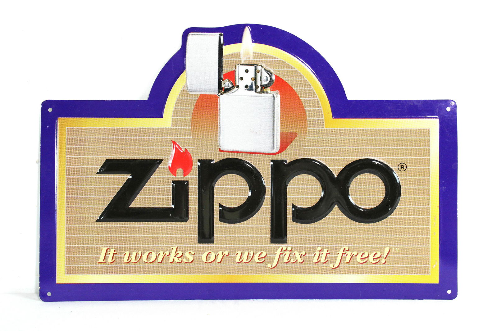 Zippo Lighters Tin Tacker Sign (1 of 1)