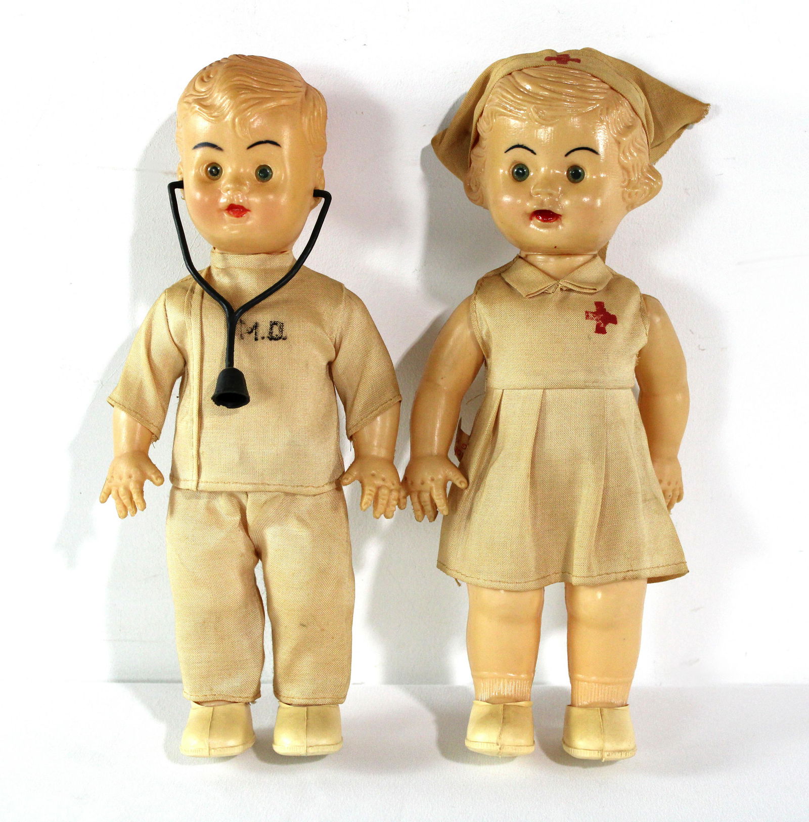Celluliod Nurse and Doctor Dolls, Hong Kong (1 of 3)