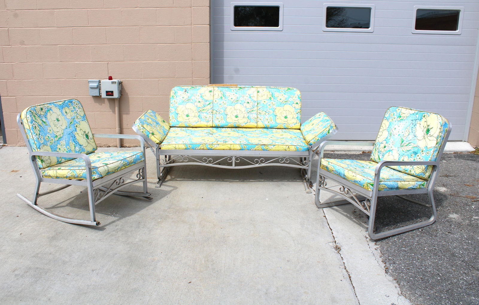 Vintage Outdoor Glider with Chairs (1 of 5)