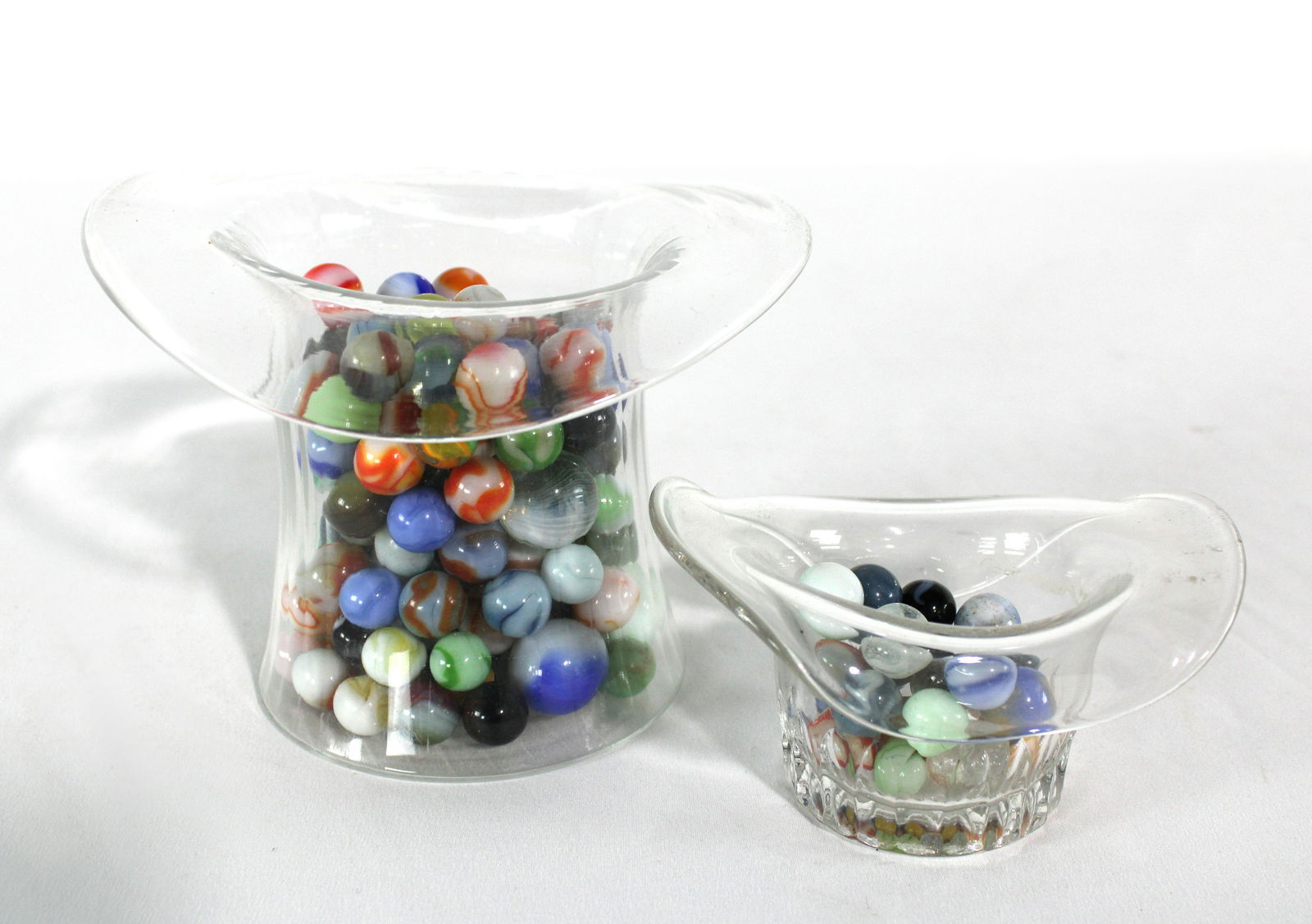 Fancy Paneled Glass Hats with Marbles. incl. UV Active (1 of 2)