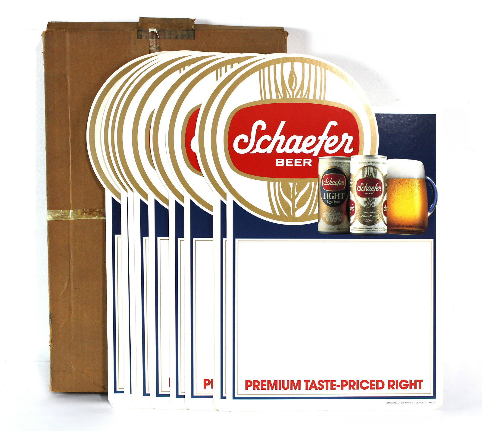 New Old Stock Schaffer Beer Easel Back Signs (1 of 3)