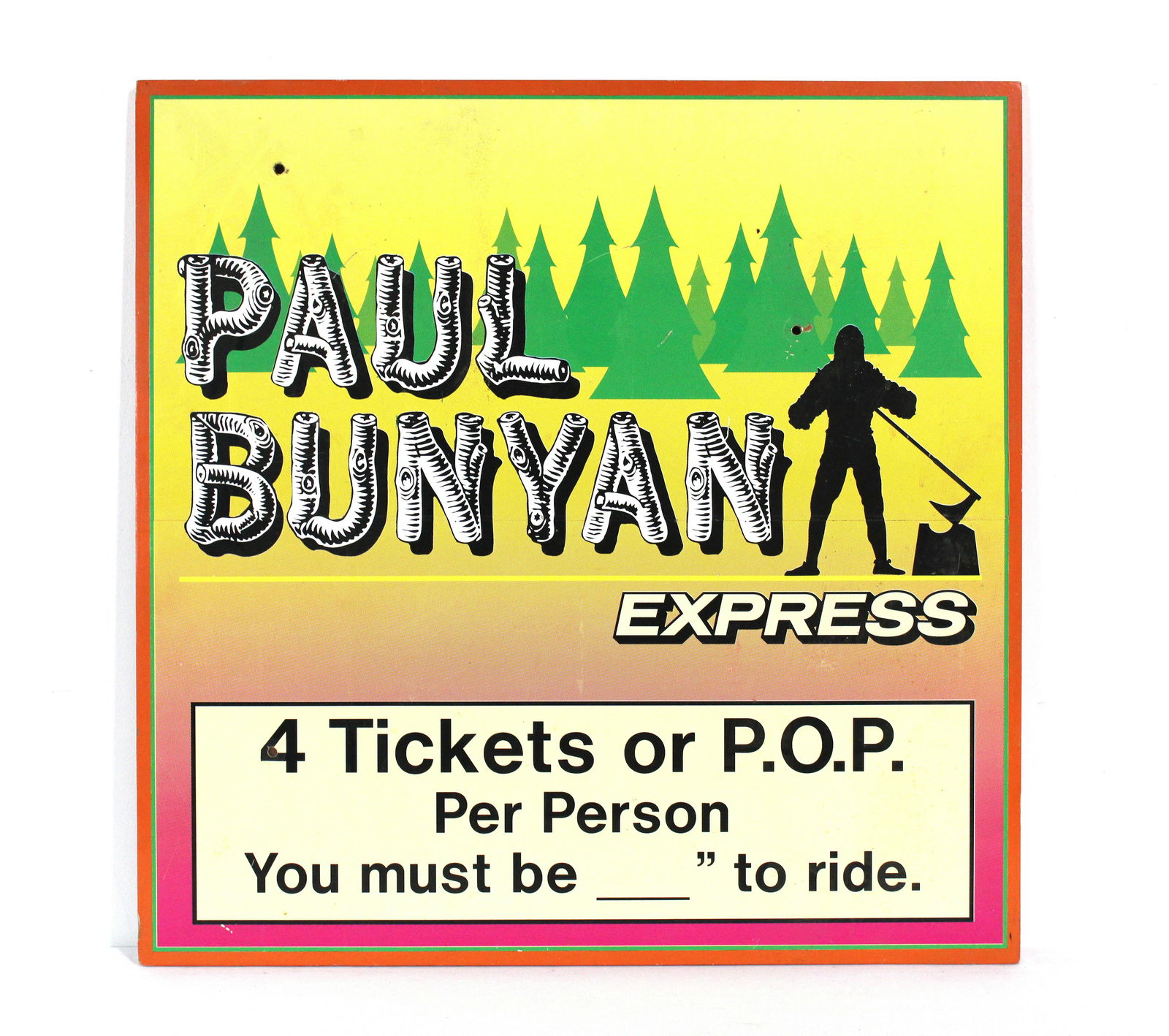 Paul Bunyan Express Amusement Park Sign (1 of 1)