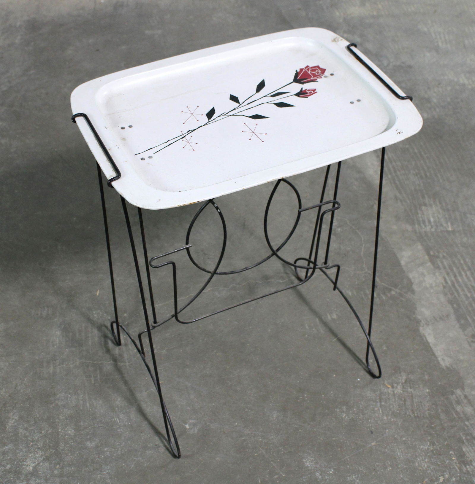 Mid Century TV Tray with Stand (1 of 1)