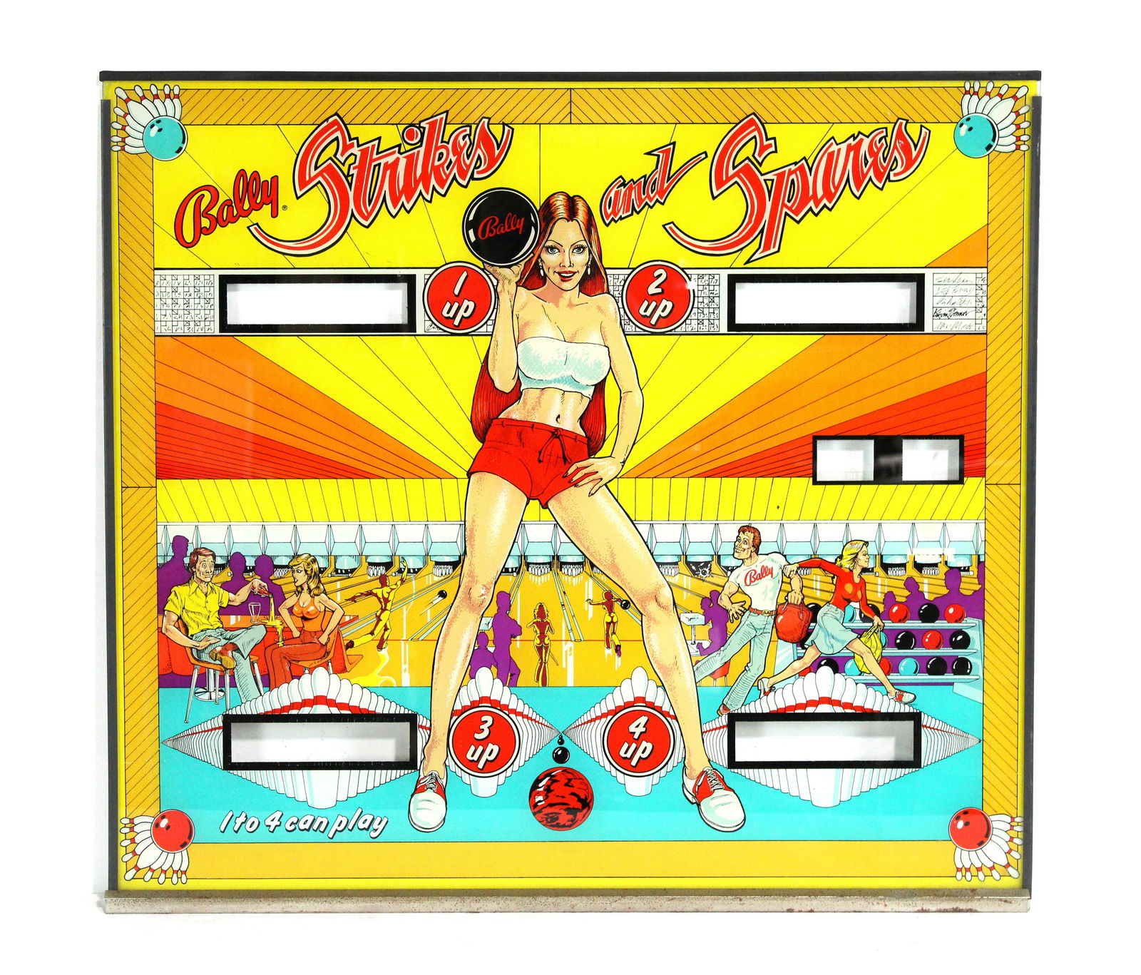 Bally Strikes and Spares Pinball Backglass (0444) on May 26, 2022