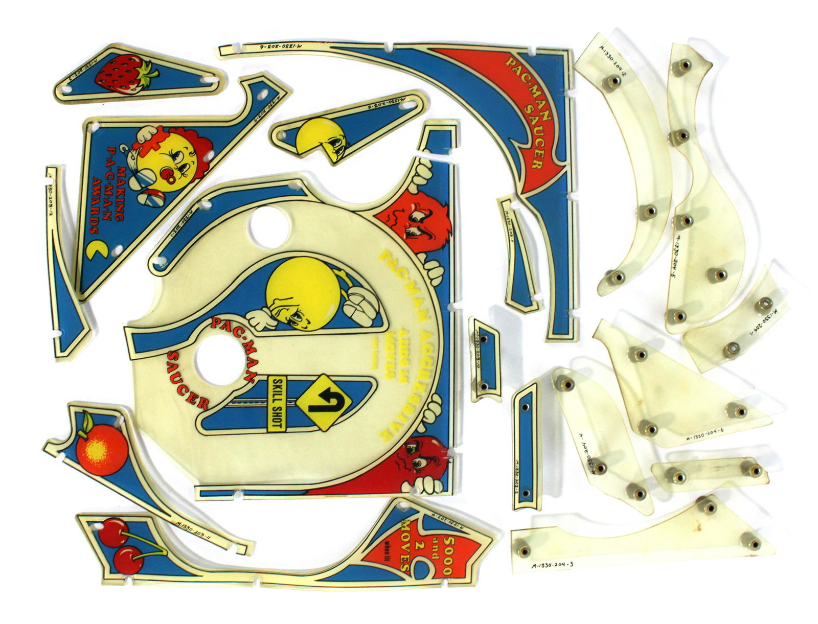 Bally Mr. & Mrs. Pac-Man Pinball Plastics (1 of 1)