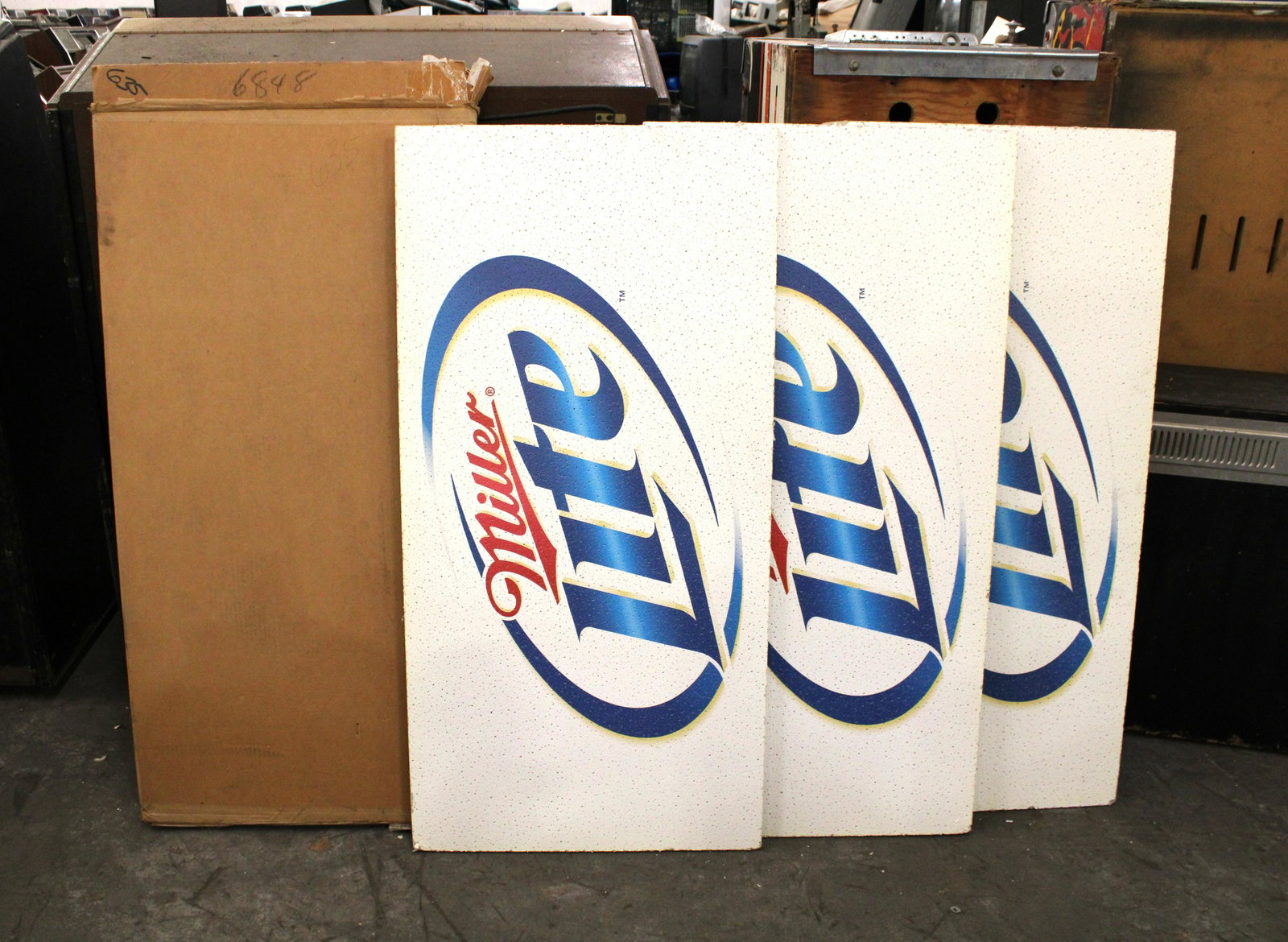 Miller Lite Beer Advertising Ceiling Tiles: Miller Lite Beer Advertising Ceiling Tiles. Never used, in original box.