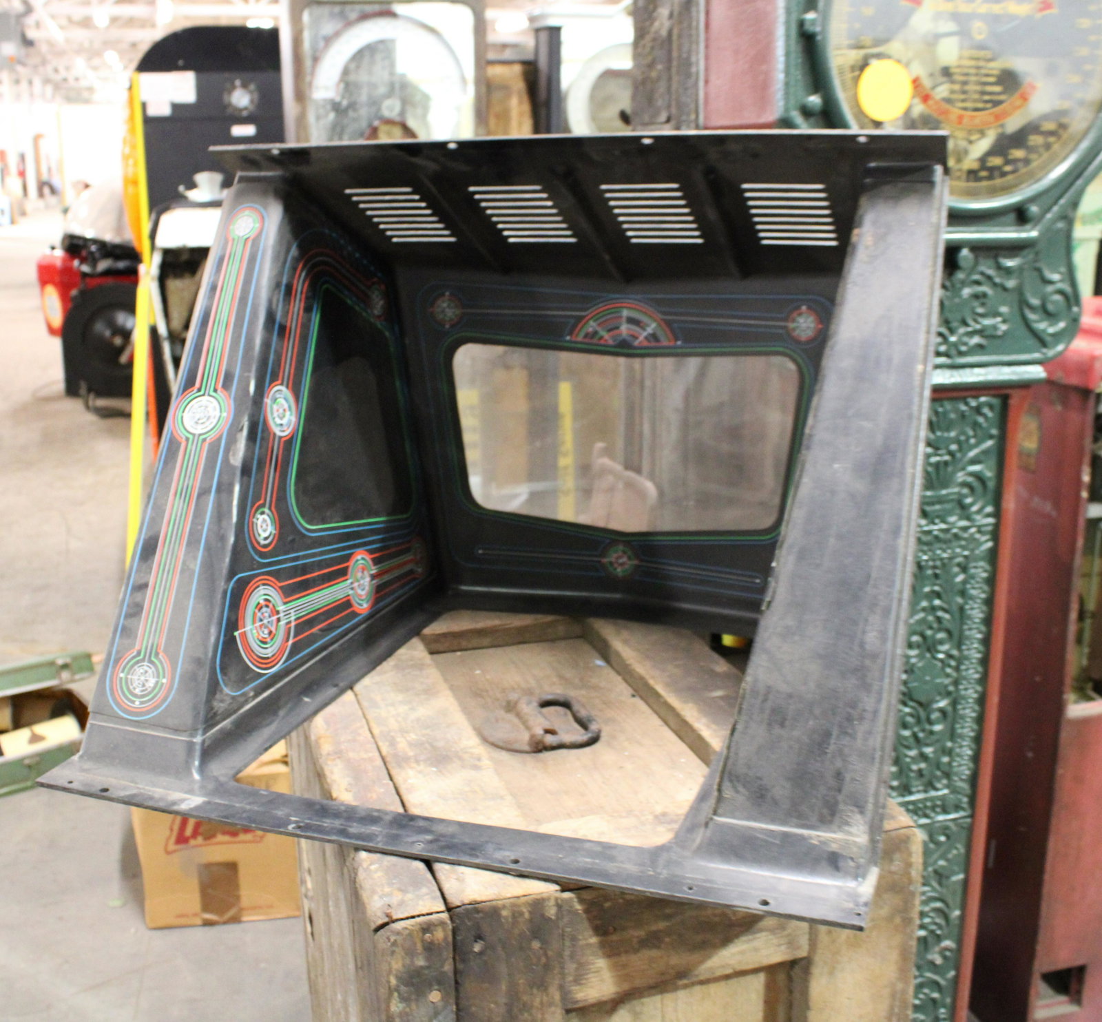 Tron Arcade Machine Shroud: Tron Arcade Machine Shroud. As found.