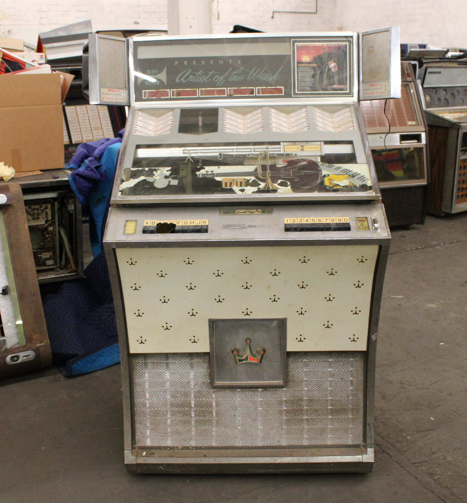 Seeburg DS Jukebox, 1960s: Seeburg DS Jukebox, 1960s. As found, parts or restoration.