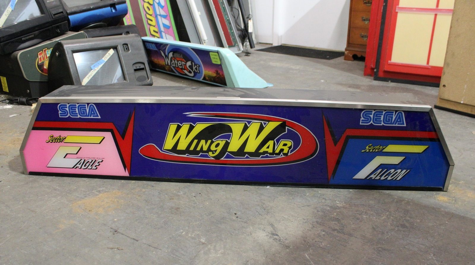 Sega Wing War Arcade Header: Sega Wing War Arcade Header. As found.