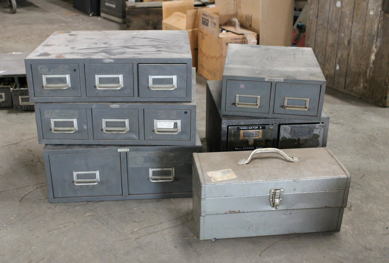 Industrial Cabinets and Tool Chest: Industrial Cabinets and Tool Chest. As found.