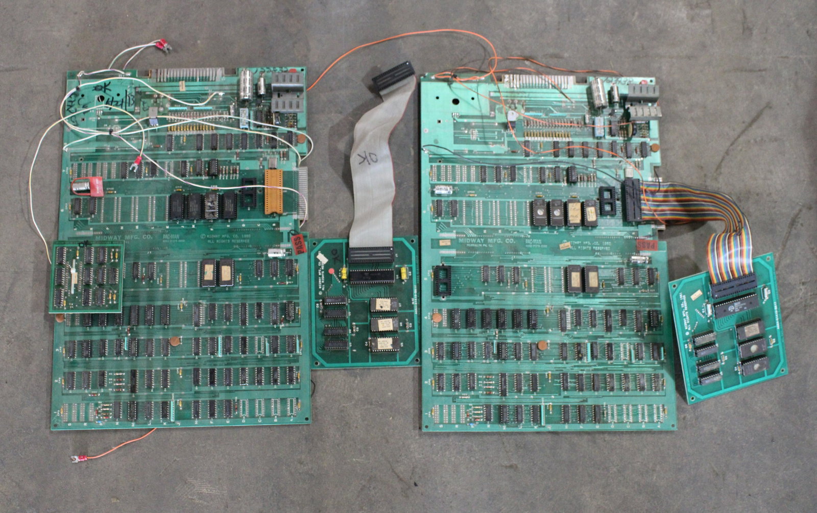 Two Ms. Pac-Man Arcade Game Boards: Two Ms. Pac-Man Arcade Game Boards. Untested for parts or repair.