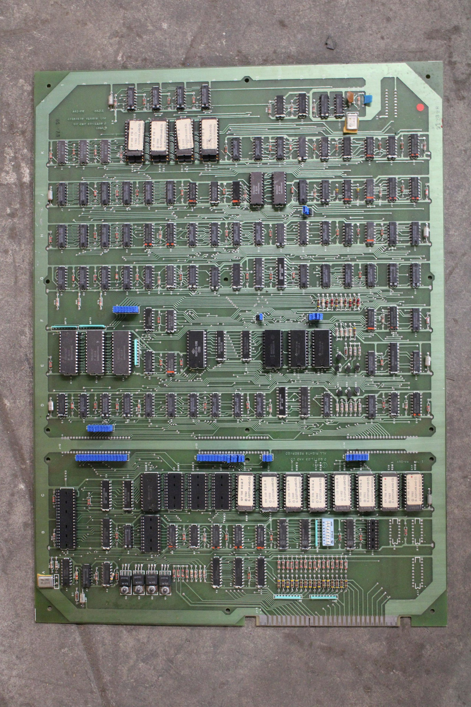 Gottlieb Reactor Arcade Game Board: Gottlieb Reactor Arcade Game Board. Untested, as found.