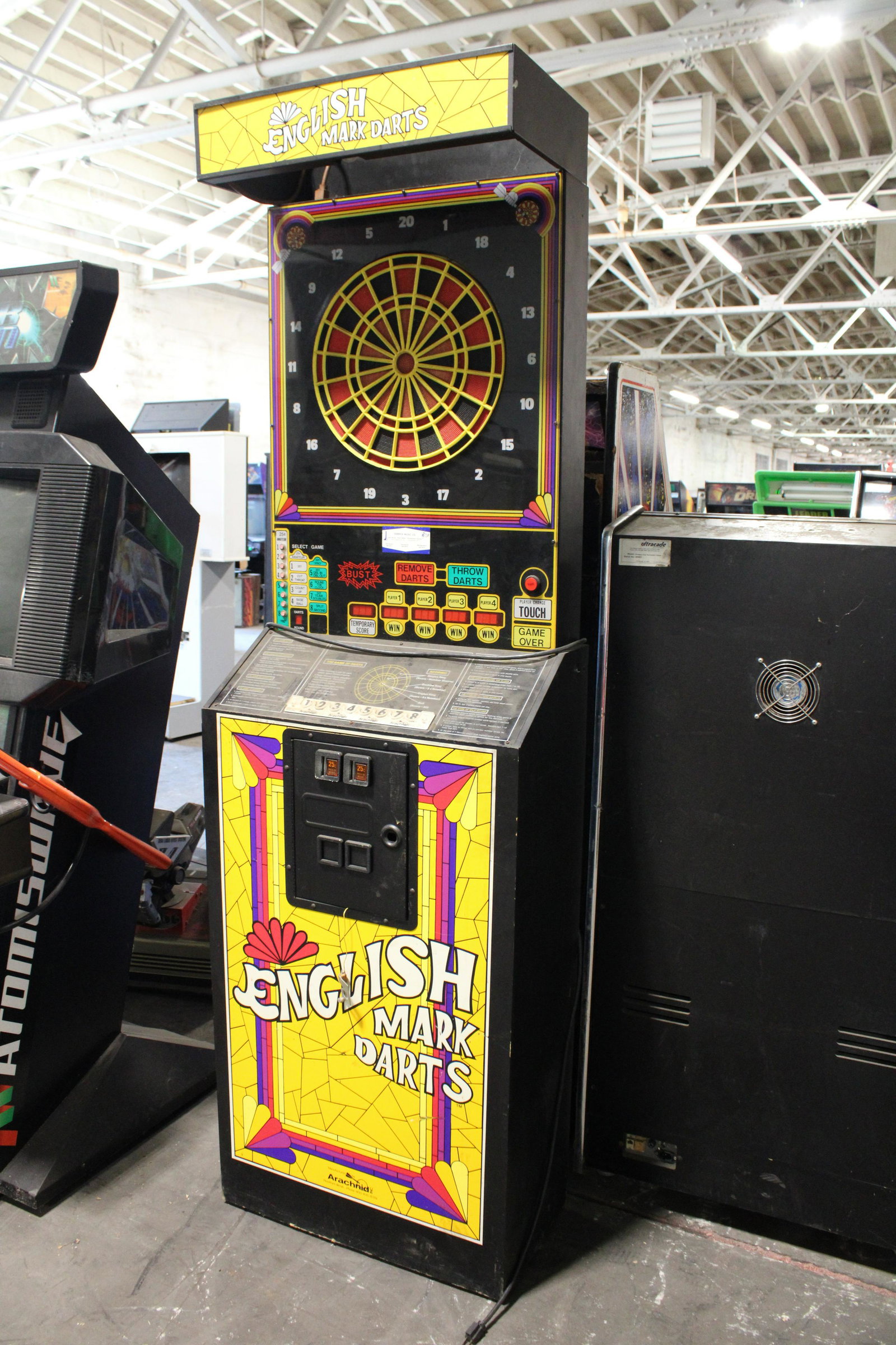 English Mark Darts Arcade Game: English Mark Darts Arcade Game. As found for parts or restoration