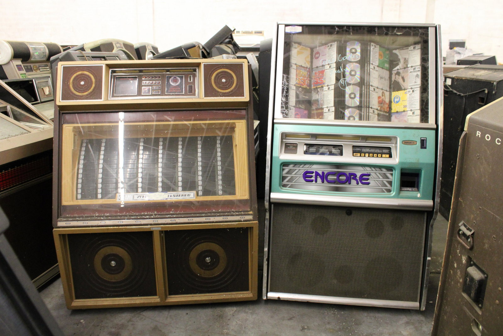 Two Rowe AMI Jukeboxes: Two Rowe AMI Jukeboxes. As found, untested, may be incomplete.