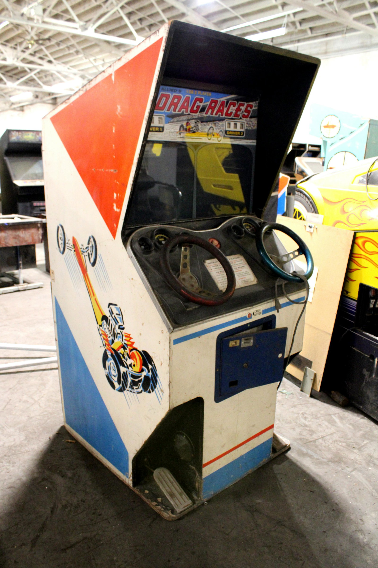 Allied Drag Races Arcade Game: Allied Drag Races Arcade Game. As found.