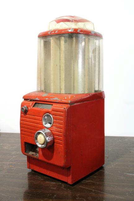 Coin Operated Gum Vending Machine: Coin Operated Gum Vending Machine. As found.