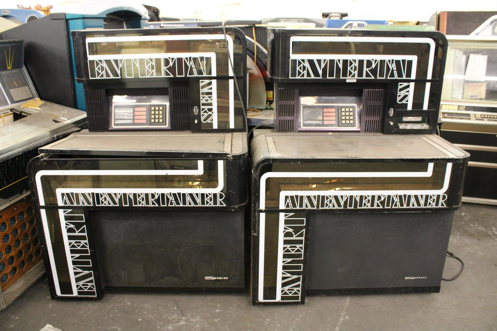 Two Seeburg Entertainer Jukeboxes: Two Seeburg Entertainer Jukeboxes. As found, untested.