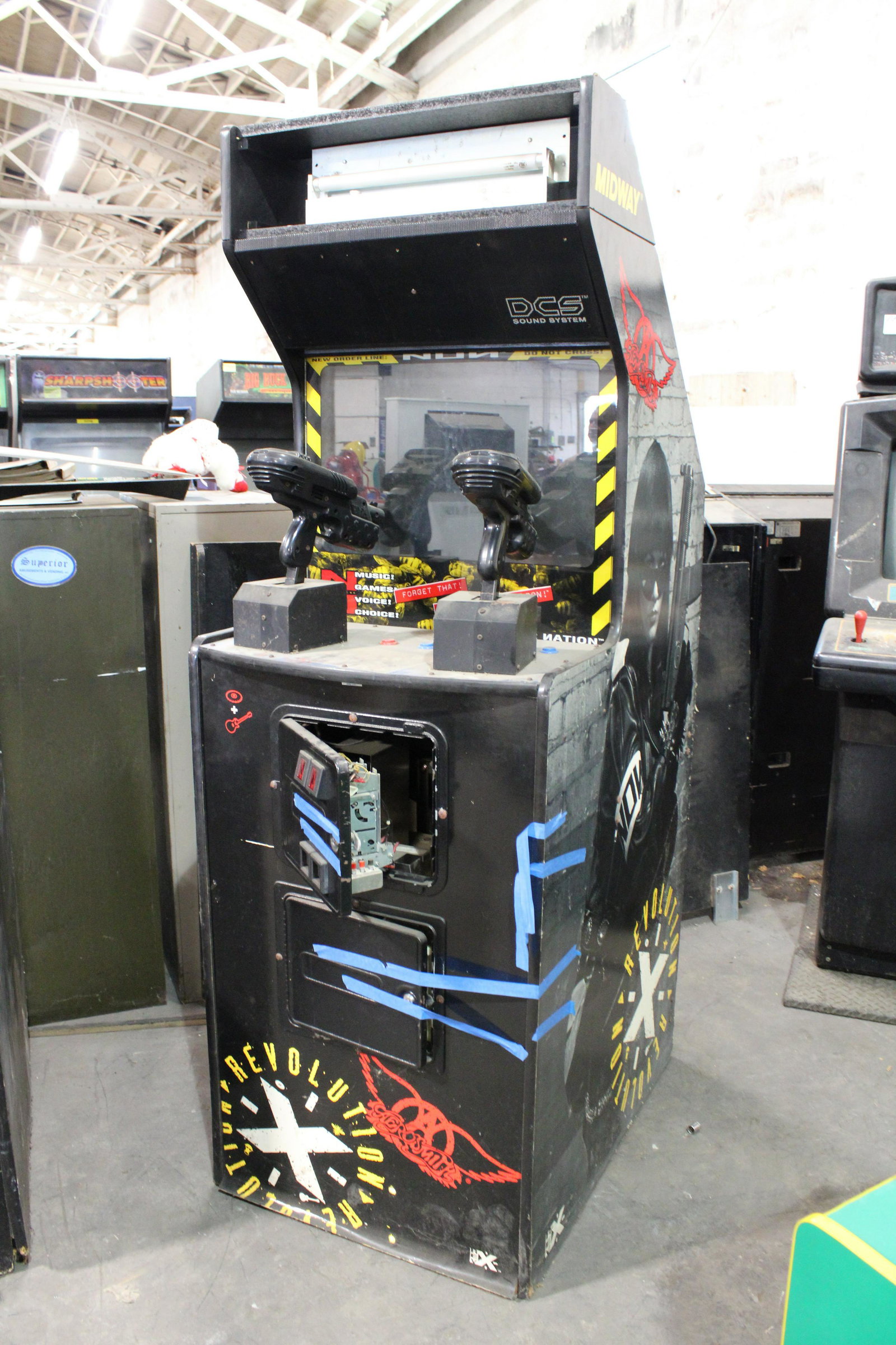 Midway Revolution X Arcade Game: Midway Revolution X Arcade Game. As found, needs board.