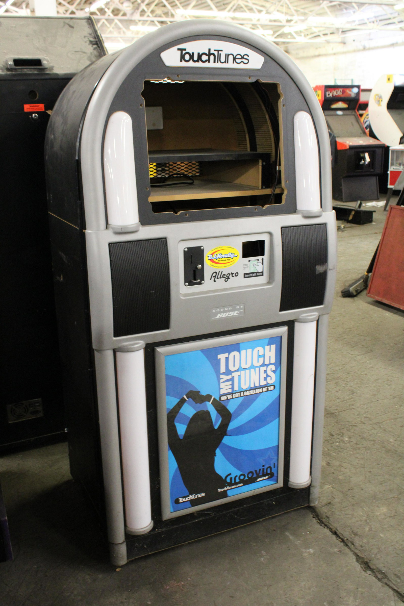 Touch Tunes Internet Jukebox Cabinet: Touch Tunes Internet Jukebox Cabinet. As found.