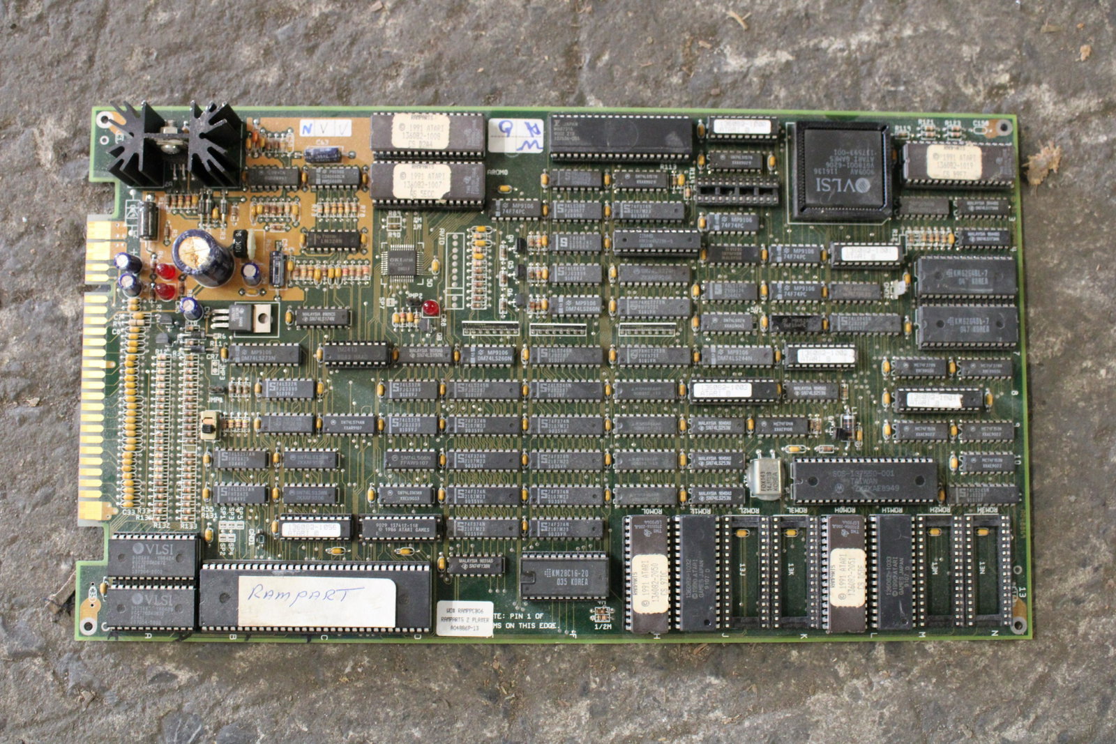 Rampart Arcade Game Board: Rampart Arcade Game Board. As found.