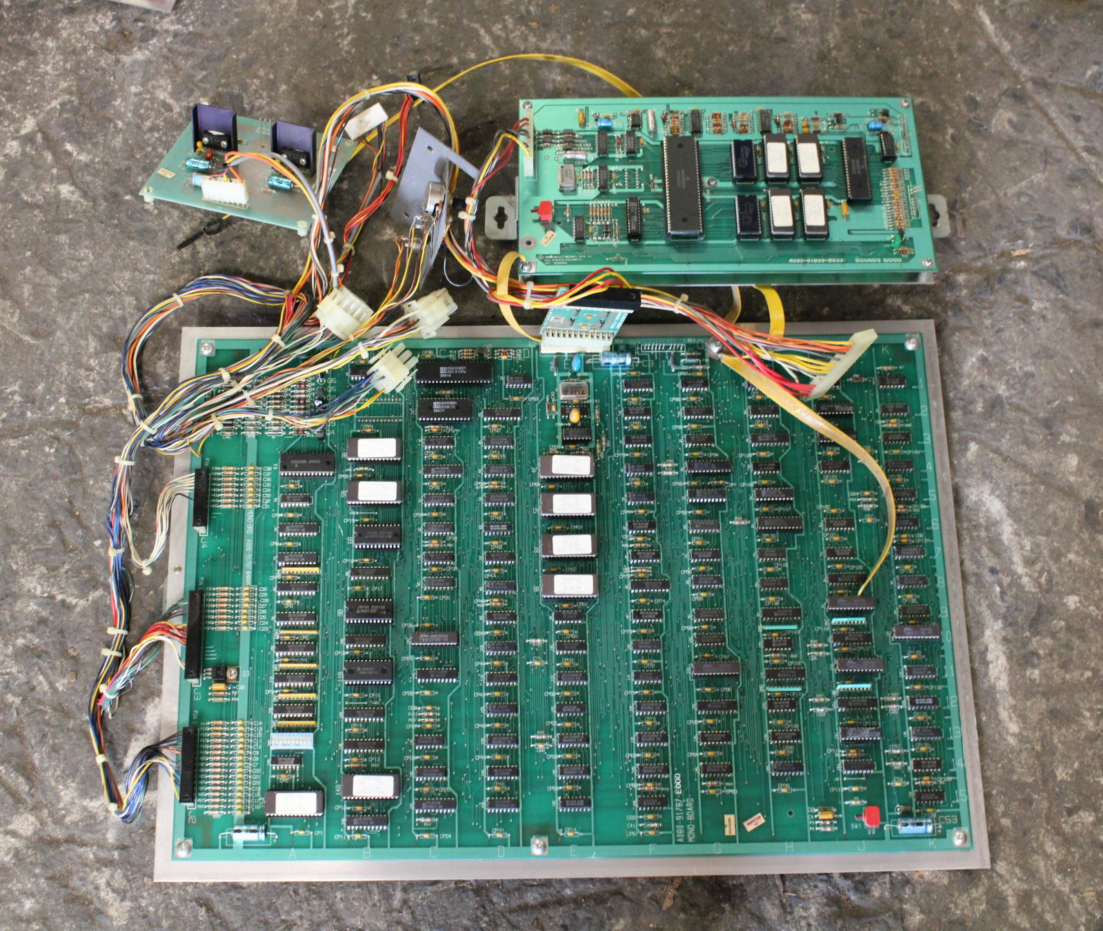 Rampage Arcade Game Board Set: Rampage Arcade Game Board Set. As found.