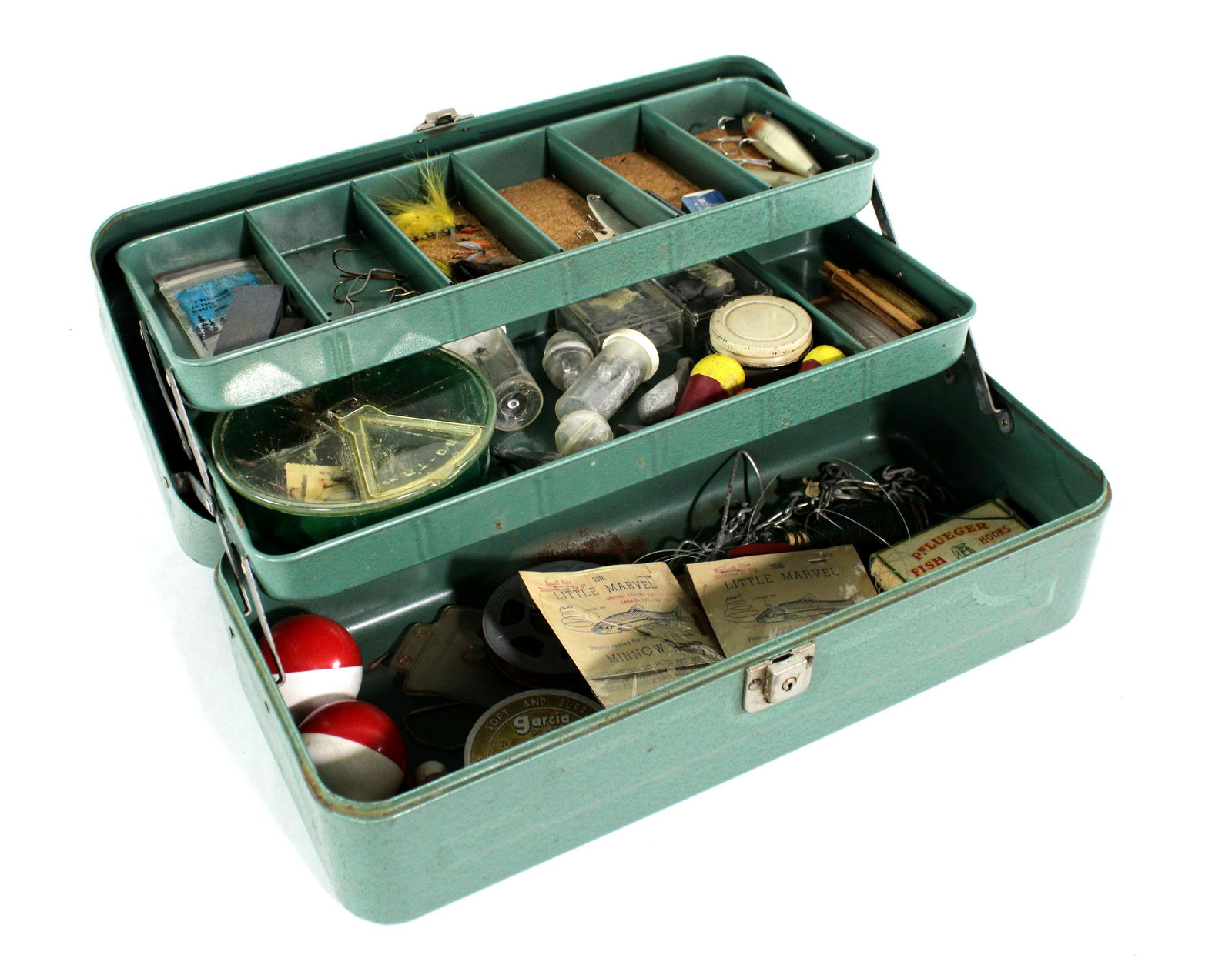 My Buddy Tackle Box with Lures, Flies, Sinkers, Bobbers, Line Etc