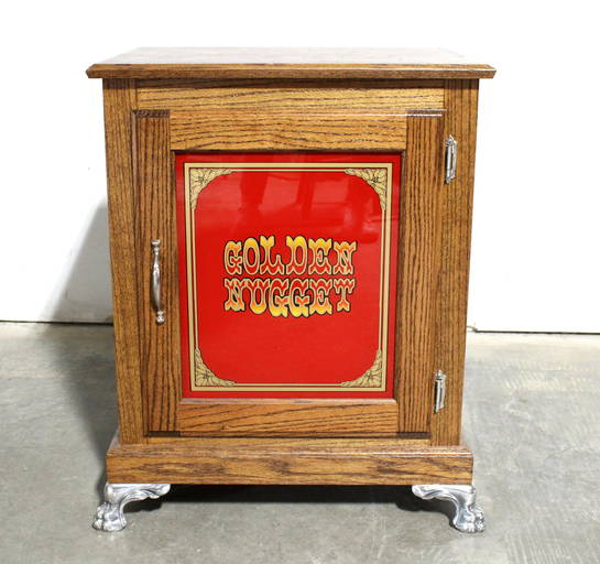 Golden Nugget Wooden Slot Machine Stand with Power Jul 07, 2022