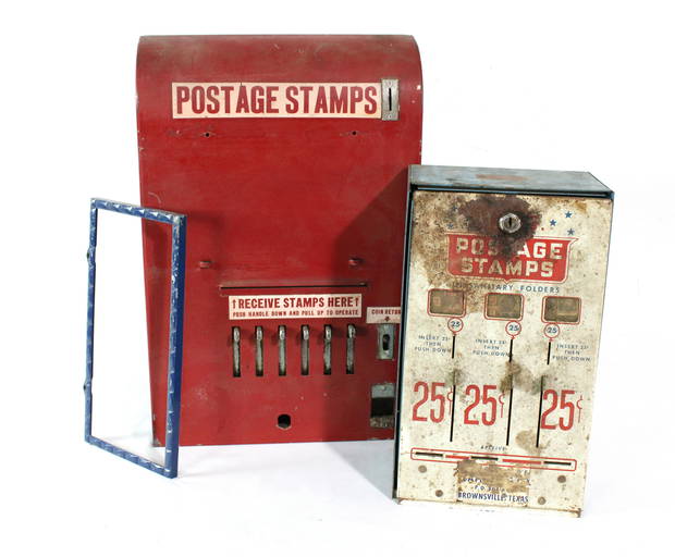 Pair Of Postage Stamp Vendors