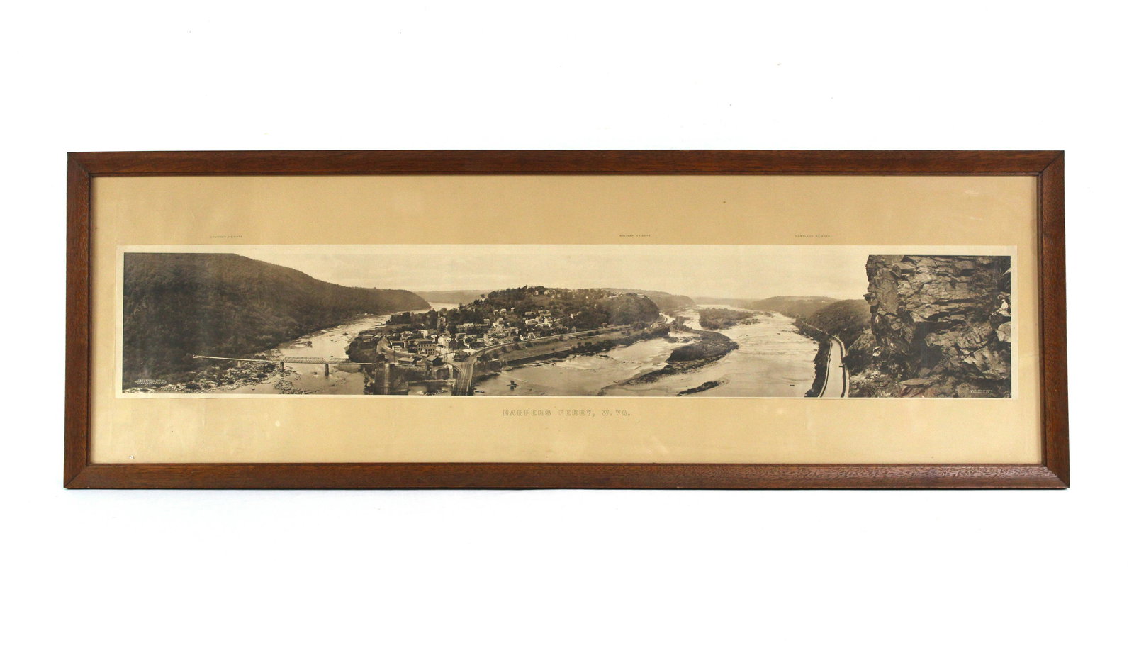 Harpers Ferry WV Framed Photograph Print, Copyright 1912: Harpers Ferry WV Framed Photograph Print, Copyright 1912. Print, not original photo. This item requires third party shipping or pickup arrangements to be made. Dimensions: 14 x 42 x 1