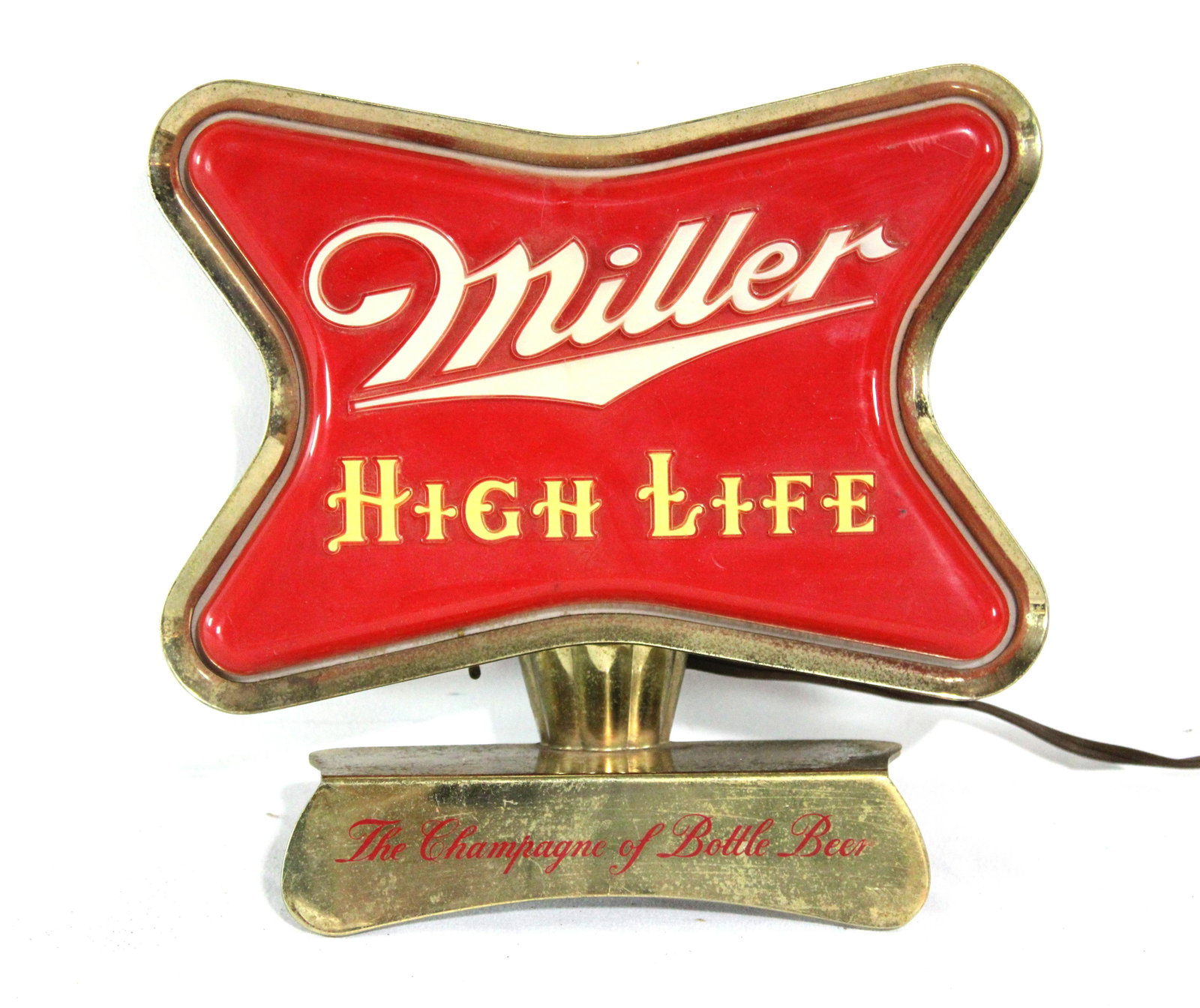 Miller High Life Register or Back Bar Sign: Miller High Life Register or Back Bar Sign. Did not light up when plugged in. May just need bulb replaced. Dimensions: 9 x 9 x 2. *Shipping now available via Live Shipping through Live Auctioneers. Pl