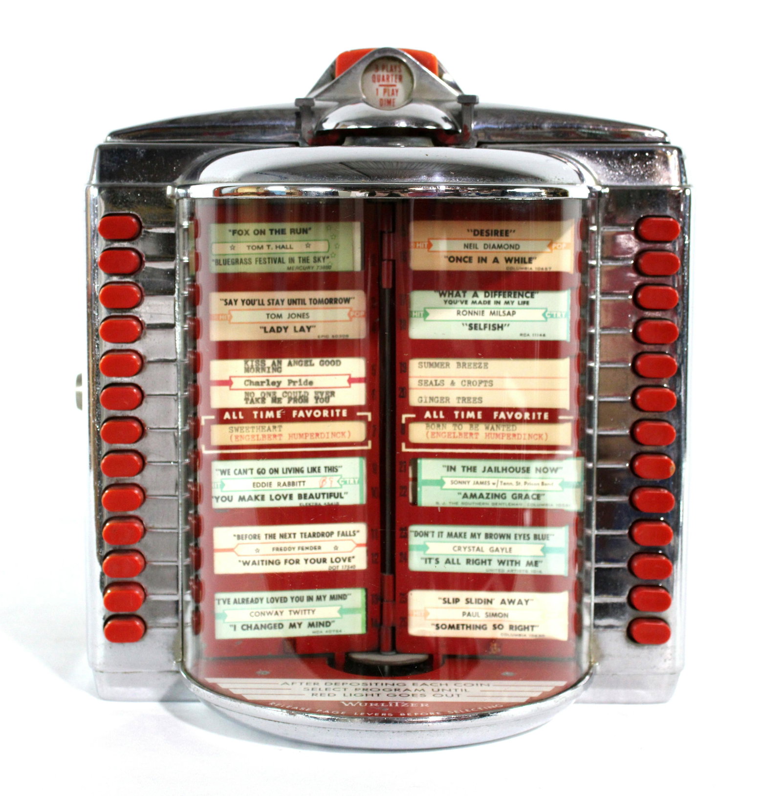 Wurlitzer Coin Operated Wallbox Model 5207: Wurlitzer Coin Operated Wallbox Model 5207. No key. Dimensions: 12 x 12 x 8. *Please see terms for shipping details.