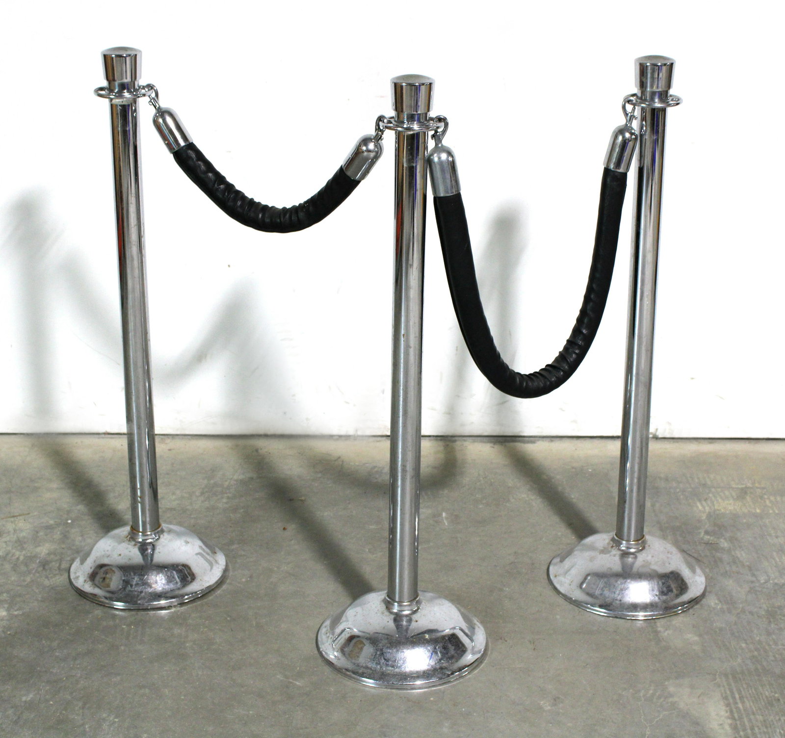 Metal Movie Theater Stantions, Set of Three: Metal Movie Theater Stantions, Set of Three. Dimensions of one: 38 x 12 x 12. *Please see terms for shipping details.