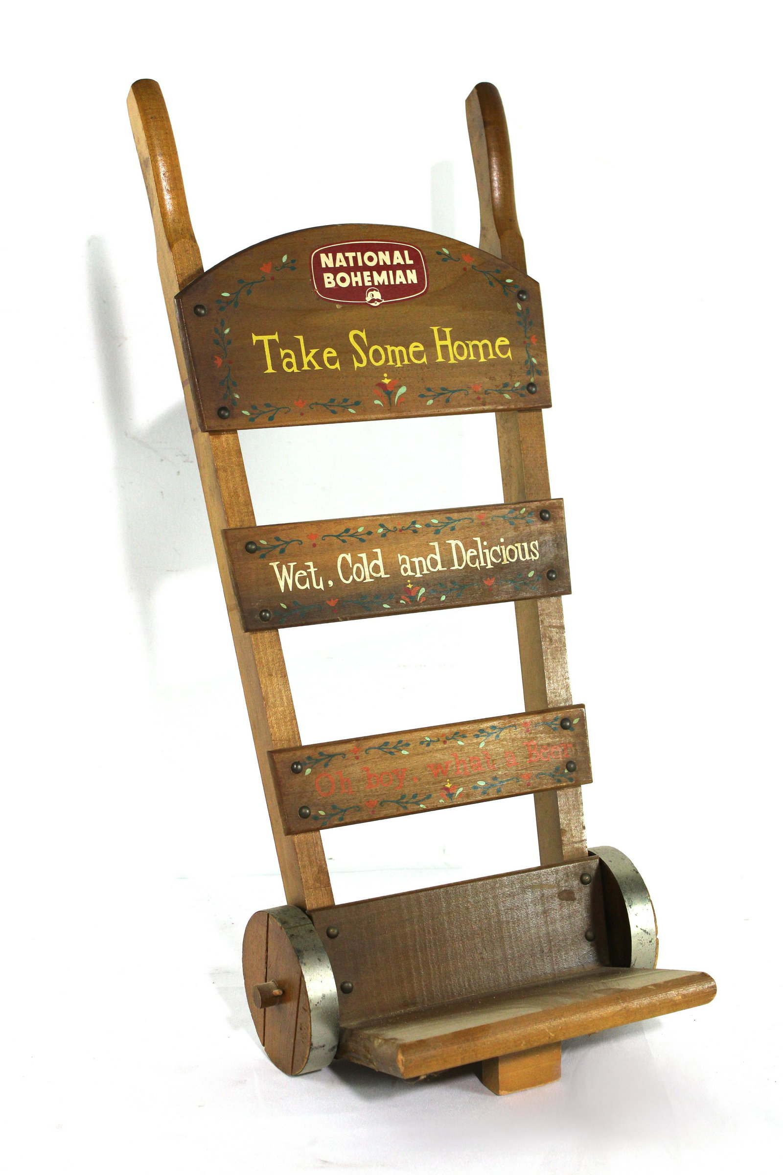National Bohemian, Natty Boh Store Display Cart: National Bohemian, Natty Boh Wooden Store Display Cart. Dimensions: 25 x 12 x 8. *Please see terms for shipping details.