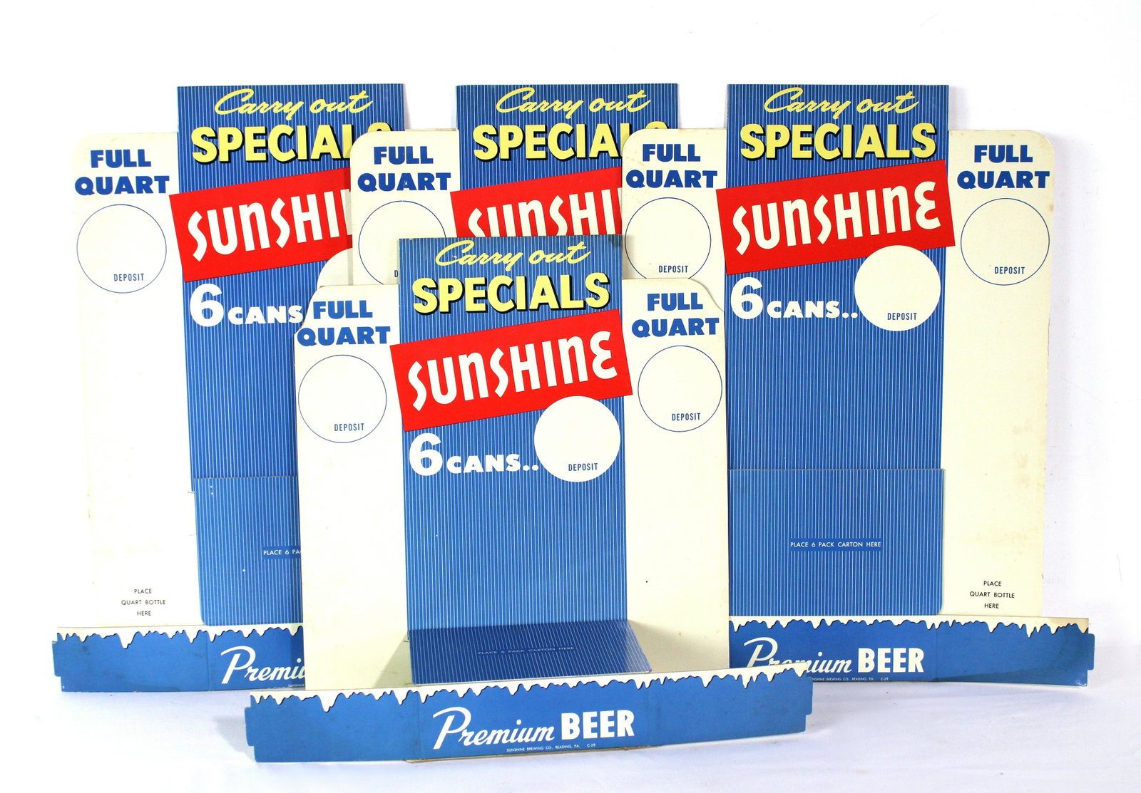 Sunshine Beer 6-Pack Store Display, Reading PA: Sunshine Beer 6-Pack Store Display, Reading PA, Total of Four. Dimensions of one: 22 x 19. *Please see terms for shipping details.