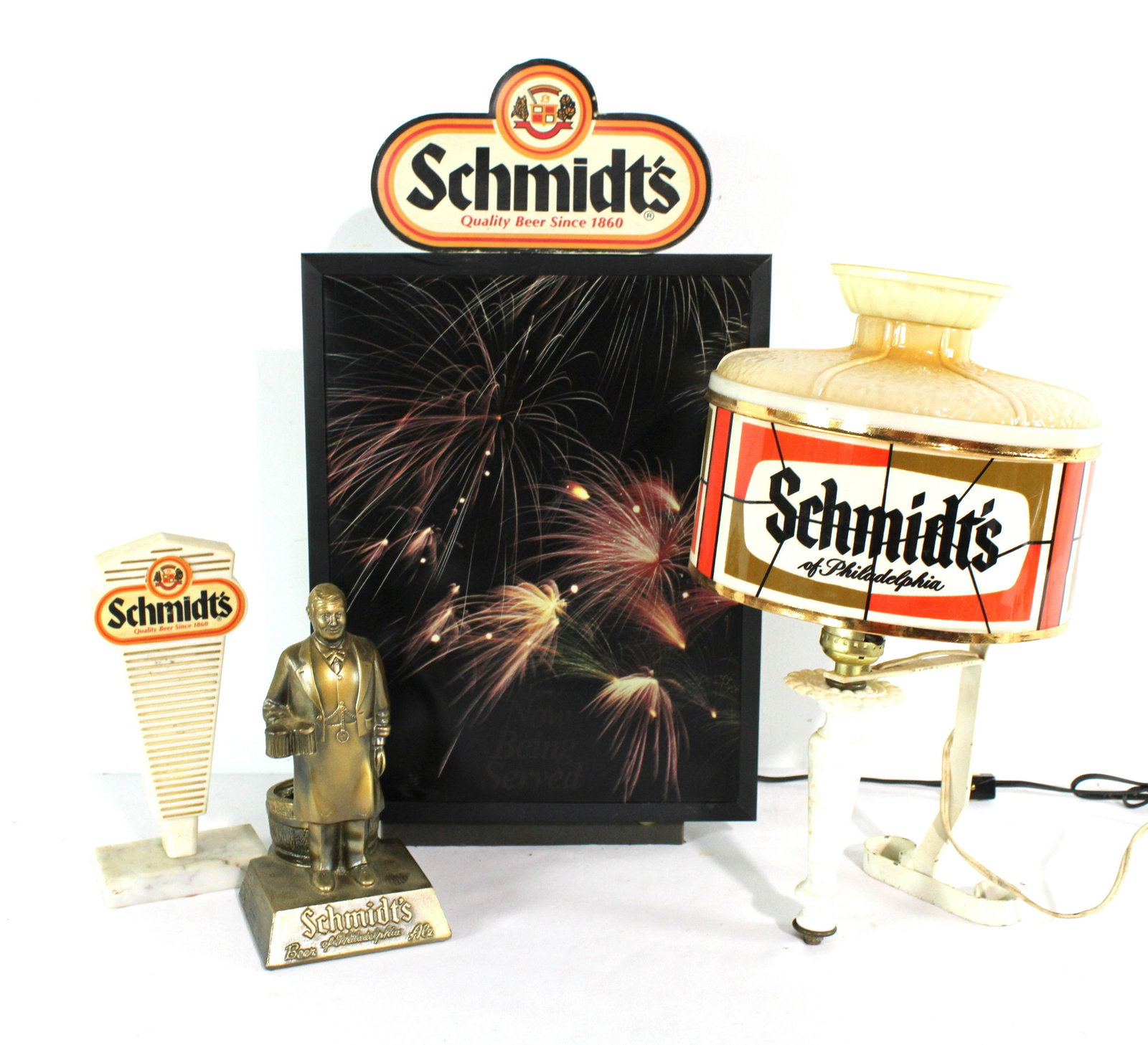 Schmidt's Beer Advertising Collectibles: Schmidt's Beer Advertising Collectibles. Dimensions of light up: 20 x 11 x 4. *Please see terms for shipping details.