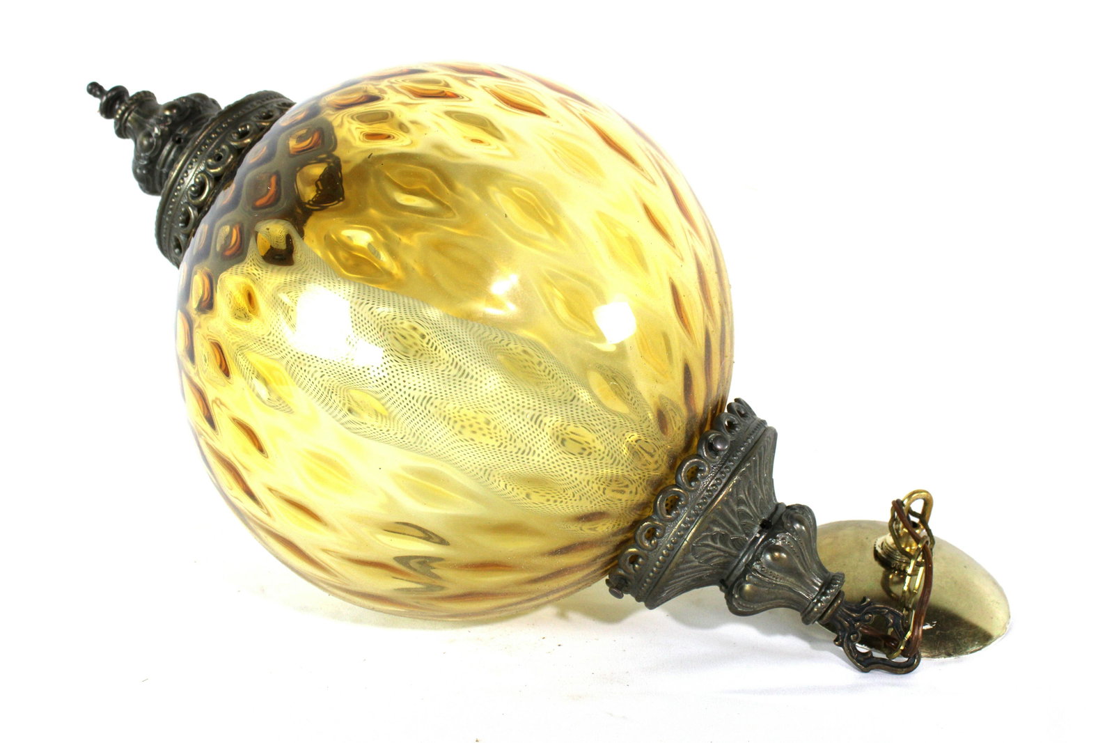Mid Century Glass Light Fixture: Mid Century Glass Light Fixture. Dimensions: 24 x 12 x 12. *Please see terms for shipping details.
