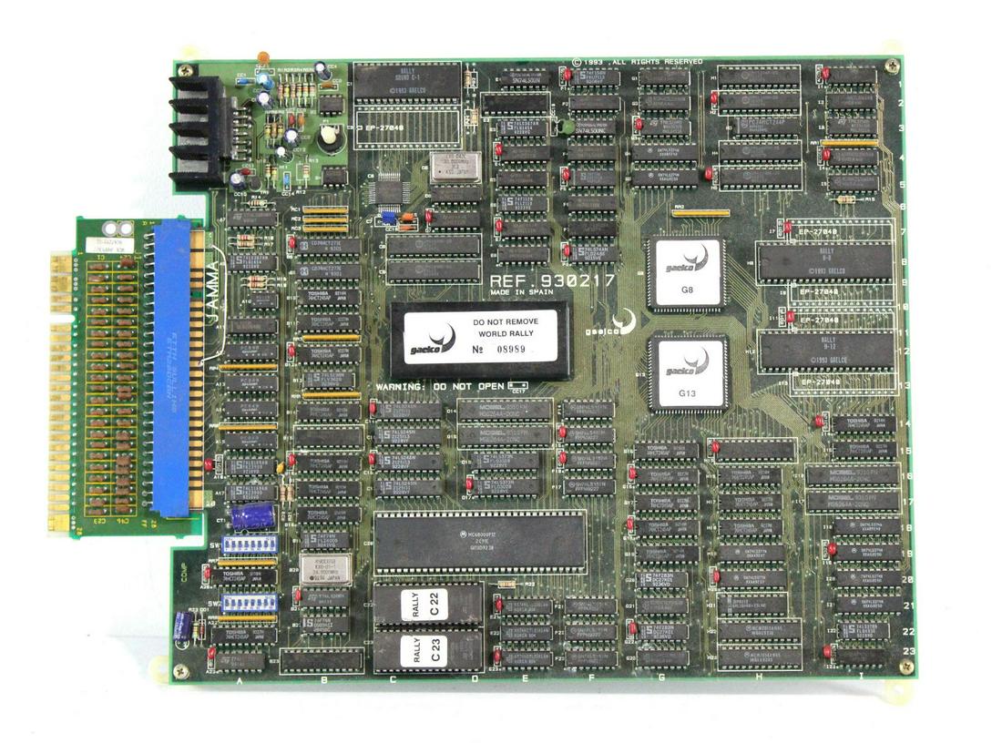 Gaelco World Rally Arcade Game Board: Gaelco World Rally Arcade Game Board. Dimensions: 14 x 10 x 1 . *Please see terms for shipping details.