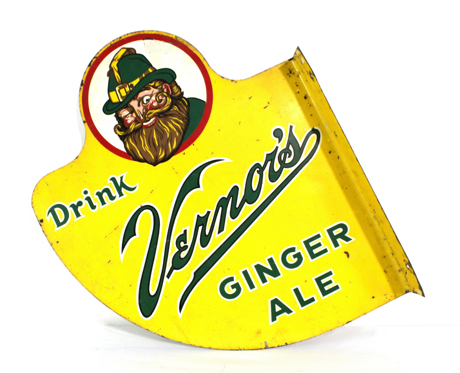 Drink Vermor's Ginger Ale Flange Sign: Drink Vermor's Ginger Ale Flange Sign. In-house shipping available. Dimensions: 22 x 18 x 3