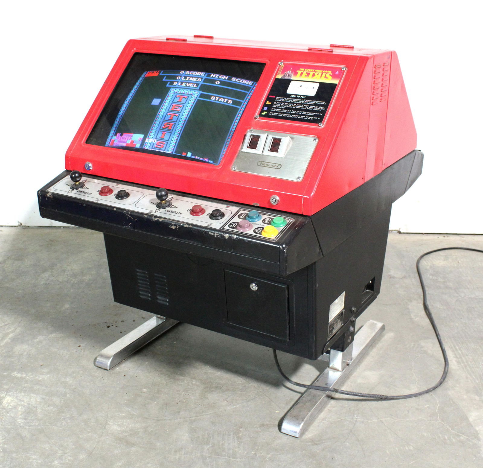 Nintendo Red Tent Cocktail Arcade Game Tetris / Excitebike (1 of 4)