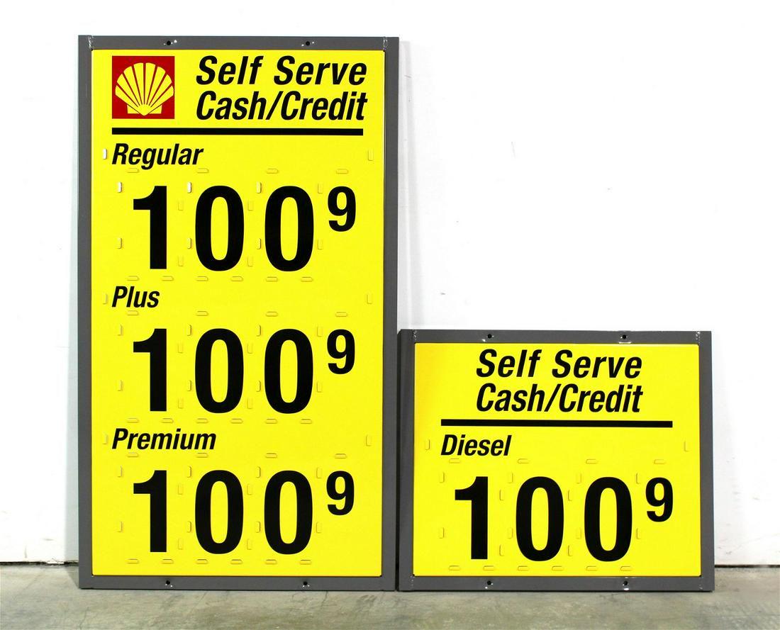 New Old Stock Shell Gas Station Price Signs with Numbers (1 of 2)