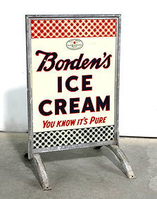 Country Club Ice Cream porcelain Curb Sign Country Club Ice Cream porcelain Curb Sign