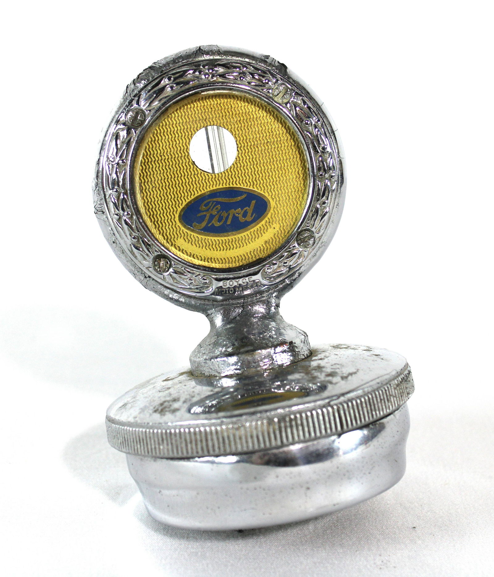 Boyce Ford Moto Meter Gauge Chrome Hood Ornament, Lot 2 (1 of 3)