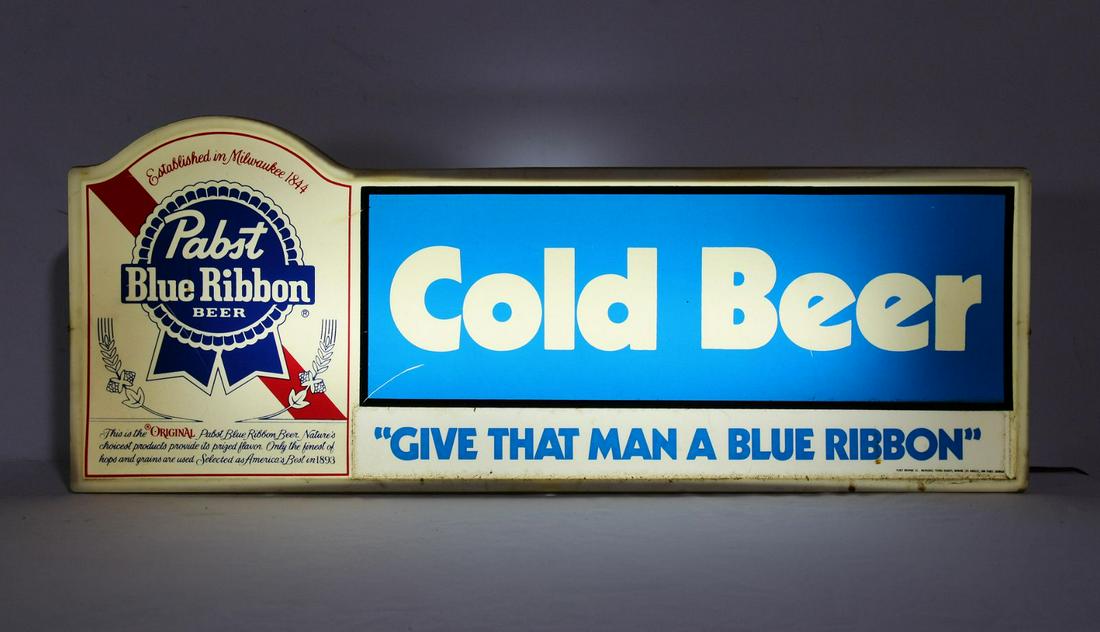 Pabst PBR Cold Beer Light Up Sign (1 of 3)