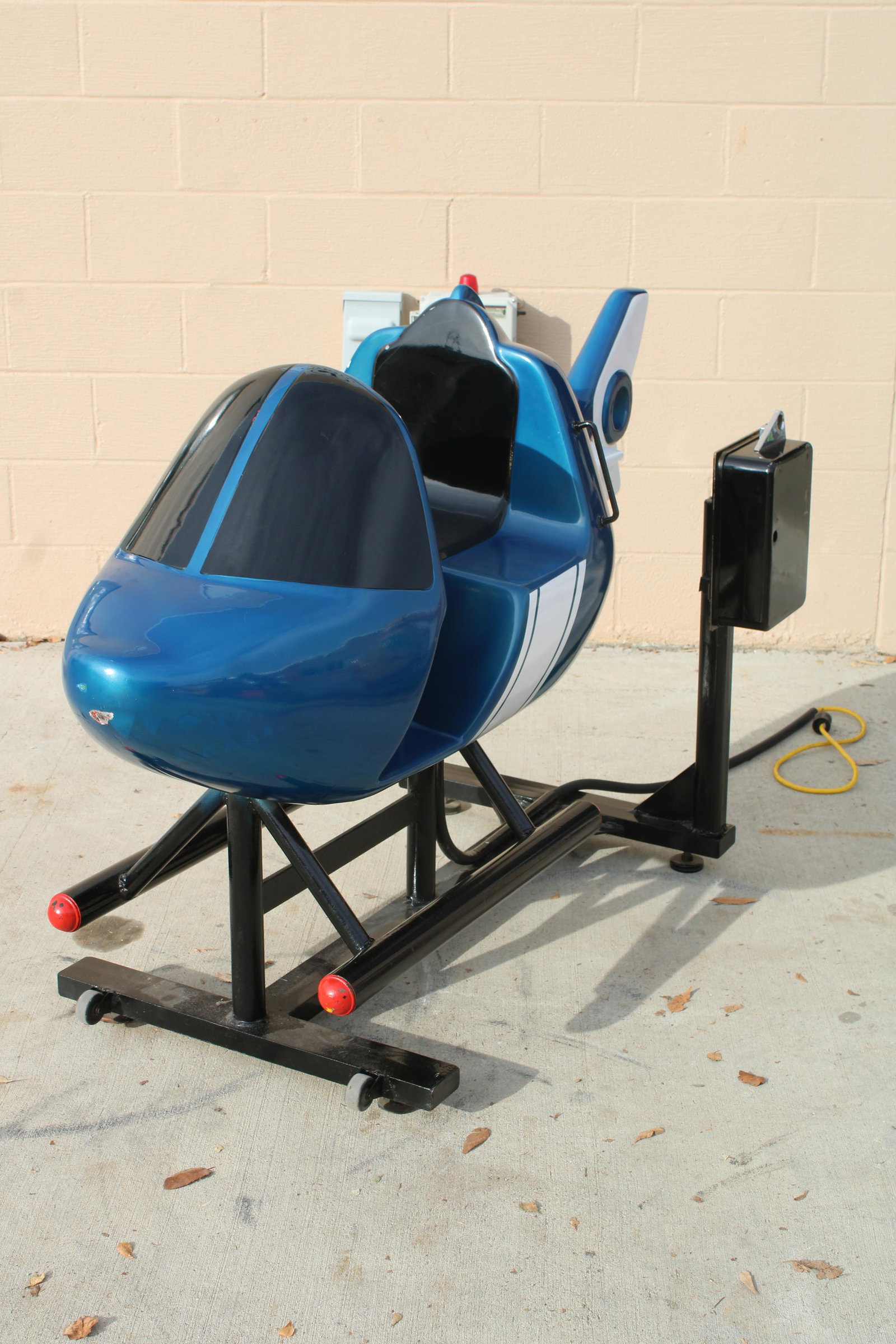 Helicopter Coin Op Kiddie Ride: Helicopter Coin Op Kiddie Ride. Working. This item requires third party shipping or pickup arrangements to be made. Dimensions: 42 x 31 x 58