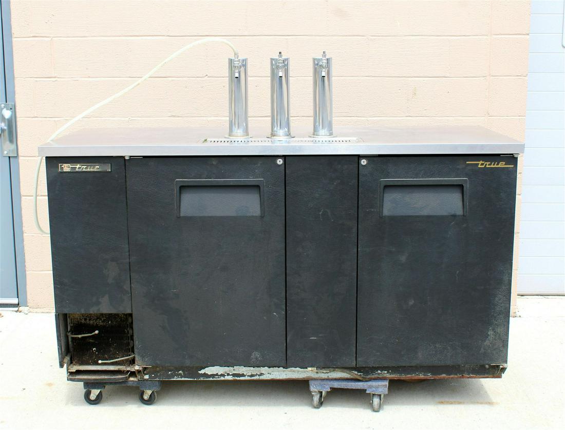 Three Tap Beverage Cooler from Restaurant: Three Tap Beverage Cooler from Restaurant. Working. This item requires third party shipping or pickup arrangements to be made. Dimensions: 50 x 70 x 28.