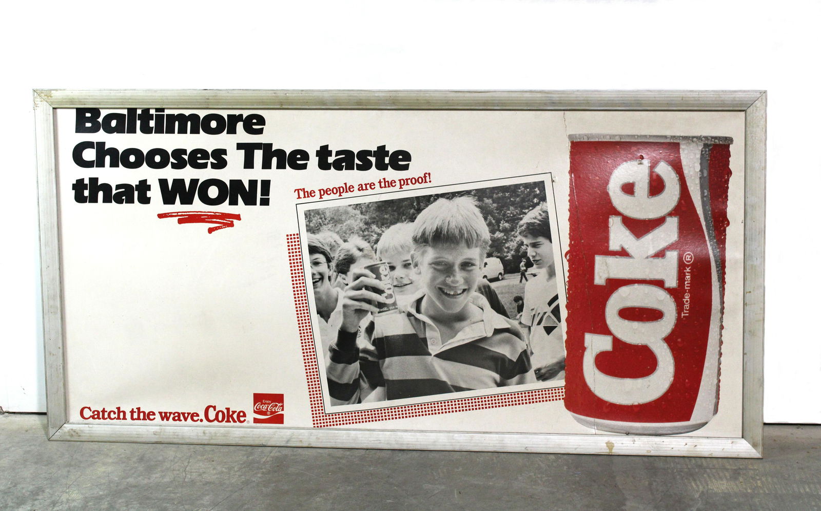 Framed Coca Cola Advertisement, Baltimore, MD (1 of 1)