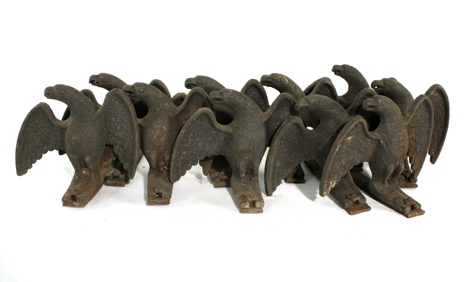 Cast Iron Roof Snow Birds: Cast Iron Roof Snow Birds. Total of 10. In-house shipping available. Dimensions of one: 5 x 6 x 10