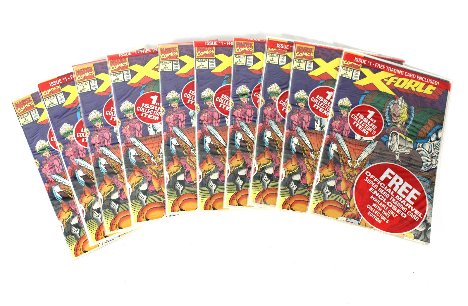X-Force Comics Issue #1 with Trading Cards Enclosed, Total of Ten (1 of 1)