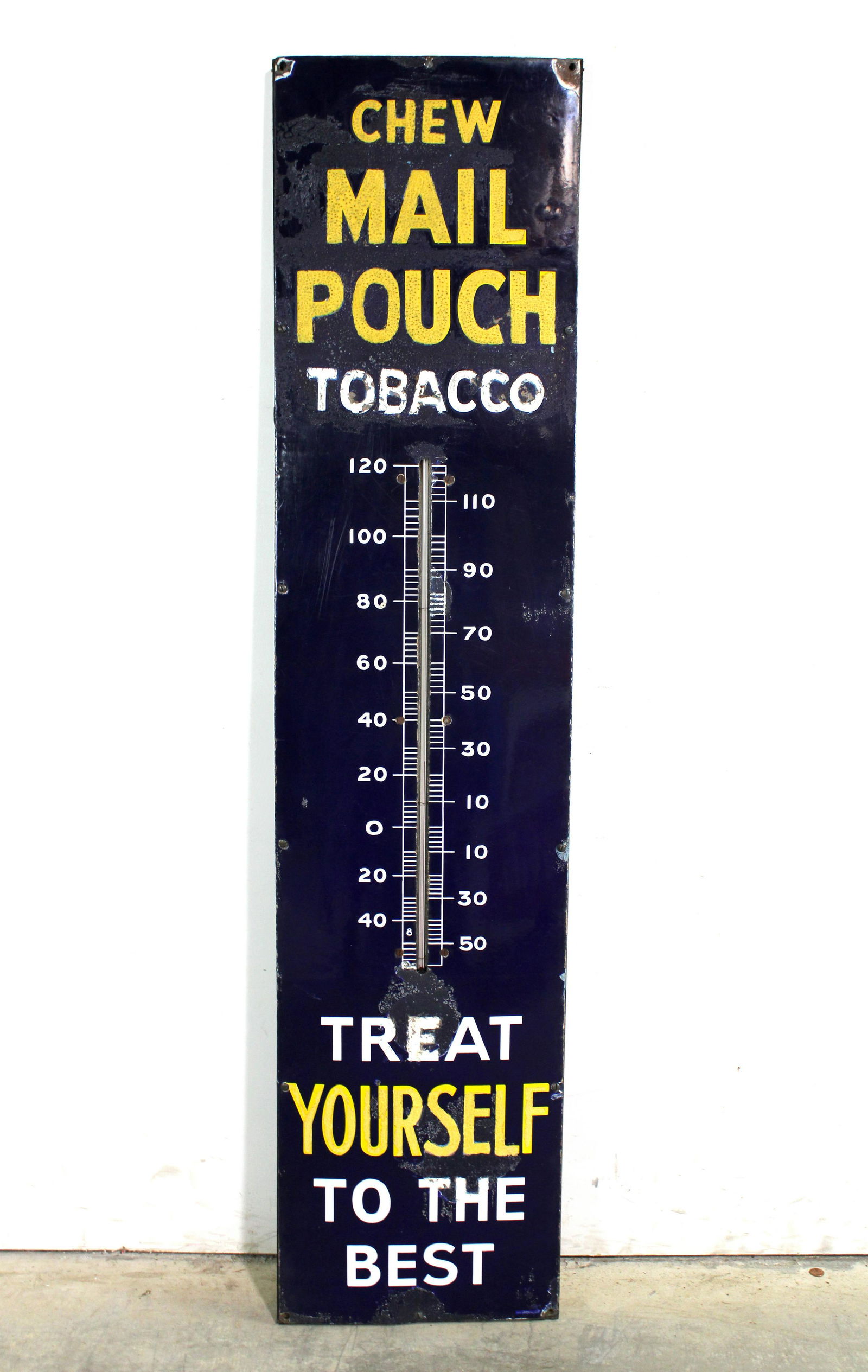 5FT Porcelain Chew Mail Pouch Tobacco Thermometer (1 of 4)